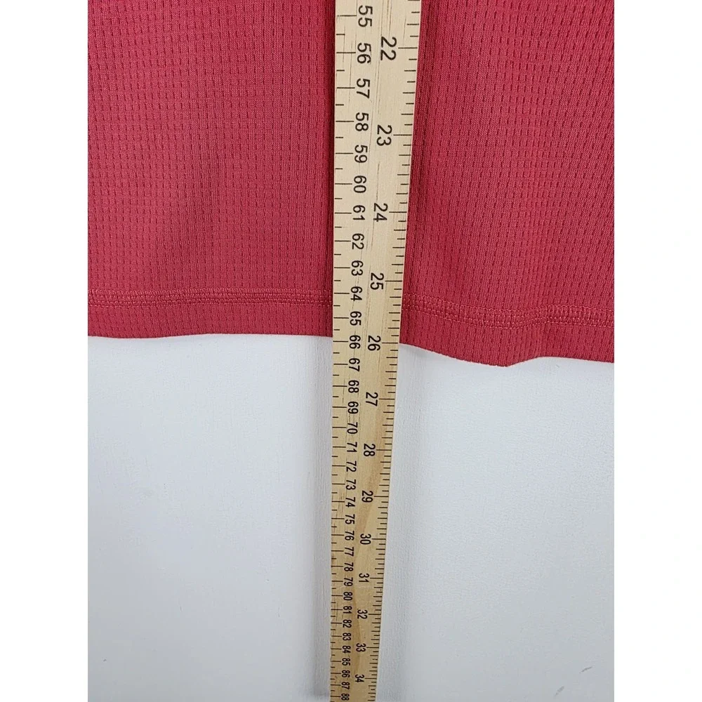 J Crew Performance‎ 1/4 Zip Shirt Men's Medium Red Long Sleeve Activewear Golf